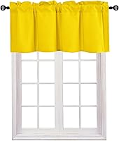 Vista 63 de JIUZHEN Cortinas de cenefa para ventana de cocina, cenefas para ventana de sala de estar/sótano, cortinas de ventana de baño, aislamiento térmico