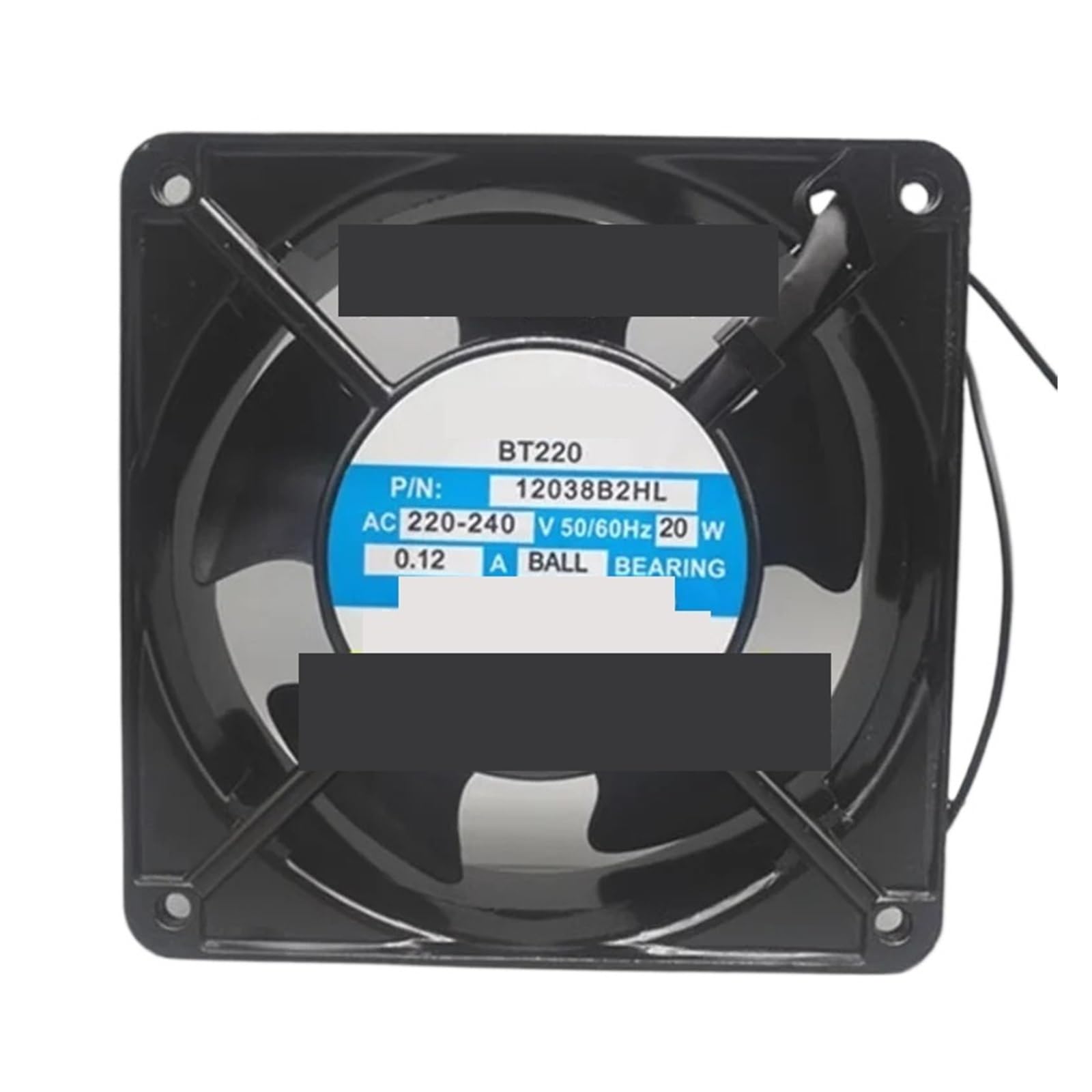 Ventilateur de refroidissement BT12038B2HL extracteur d'air AC 220V 240V pour boîtier inverseur