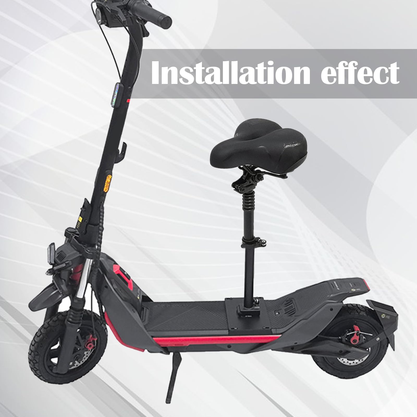 Siège de Trottinette Électrique ZT3Pro, Hauteur Réglable de 45 à 65 cm Coussin Amortisseur Pliable pour Trottinette Électrique Homologuée pour La Route pour Le Cyclisme Longue Distance
