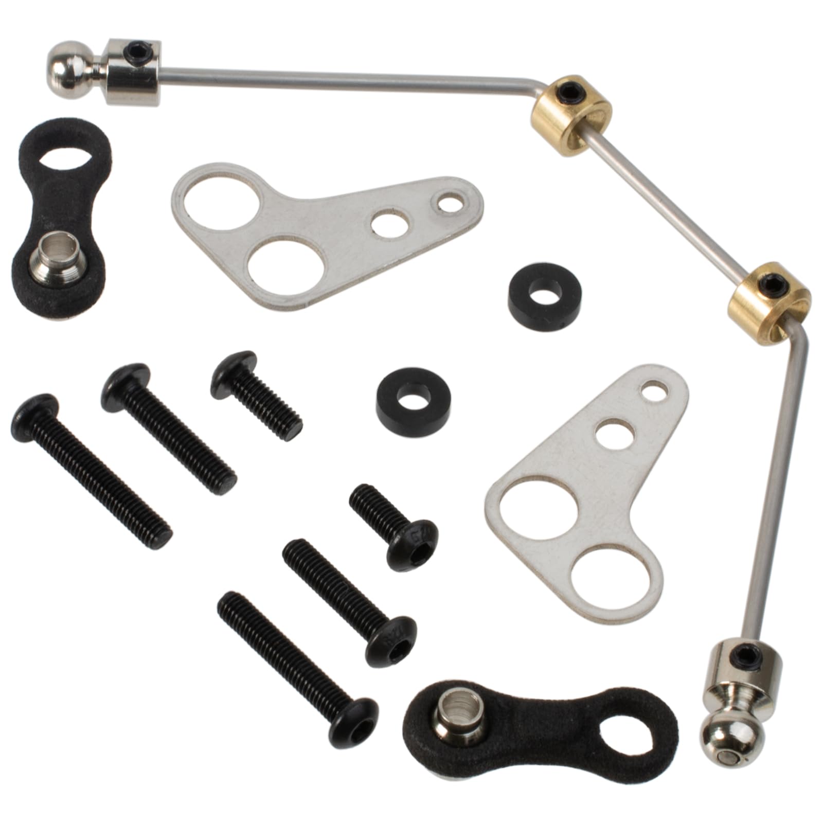 HobbyMarking Stainless Steels Front Stabilizer Rod Set for Tamiya BB-01 Chassis BBX 1/10 Buggy Racing Car Upgrade Parts