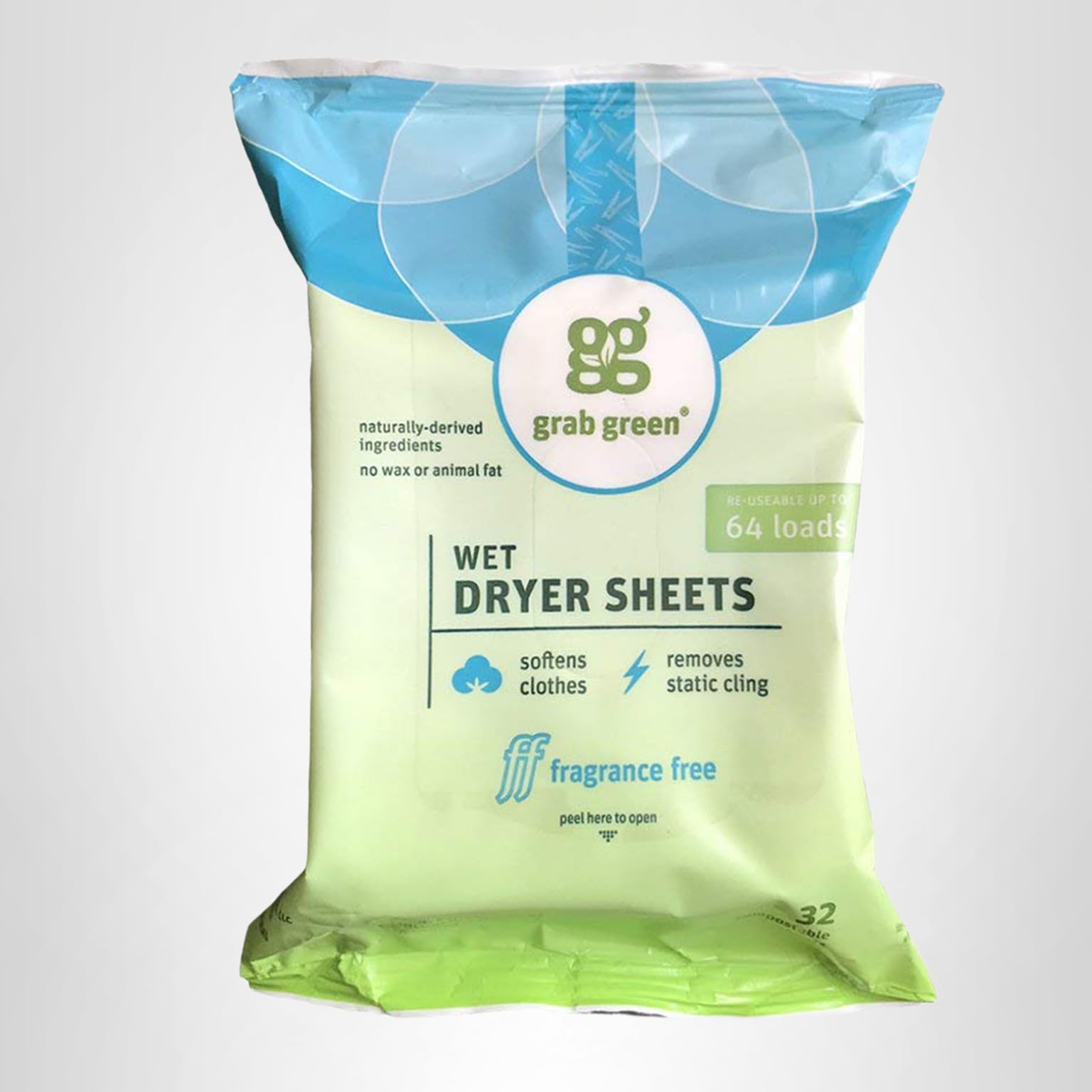 Amazon.com: Grab Green Natural Wet Dryer Sheets, Unscented/Free