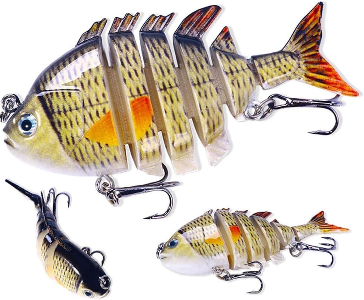 Micro Jointed Swimbait, 2 Inch, Fishing Lures for Freshwater and Saltwater, Lifelike Swimbait for Bass Trout Crappie Walleye Pike, Slow Sinking Lures Suitable for All Kinds of Fish(Color:8PCS)