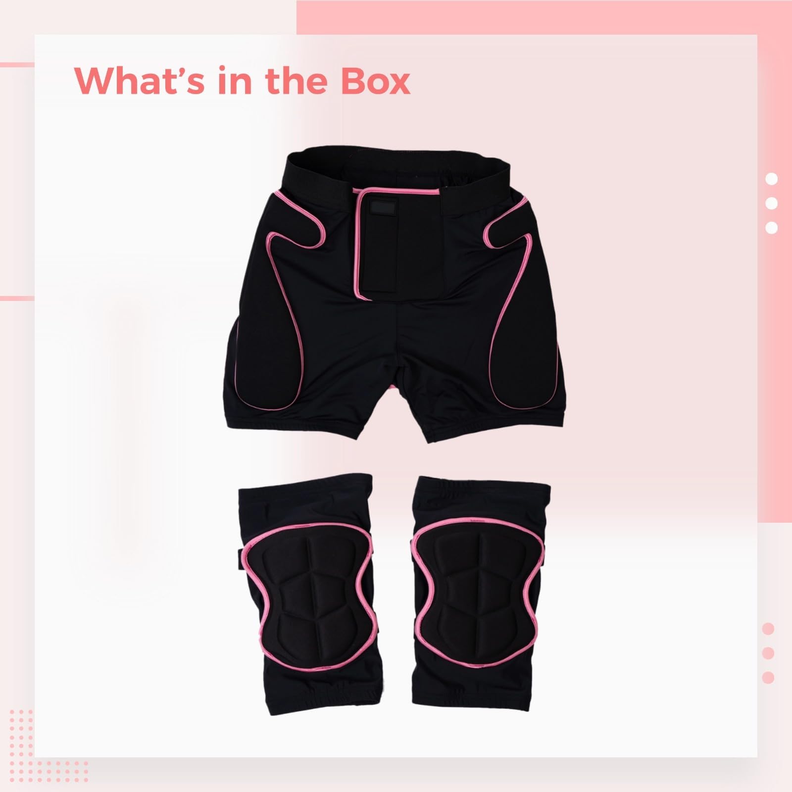 Wintersport-Sicherheitsausrüstung, 3D-gepolsterte Schutzausrüstung, Skaten, Skifahren, Schutz-Set, Damen, Ski, Snowboard, Hüftschutz, Shorts mit Knieschonern, 3-teiliges Set mit gepolsterten