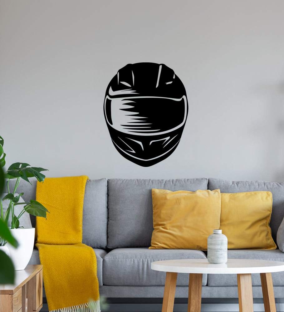 shirt84.de - Adhesivo para pared (45 x 55 cm), diseño de casco de moto