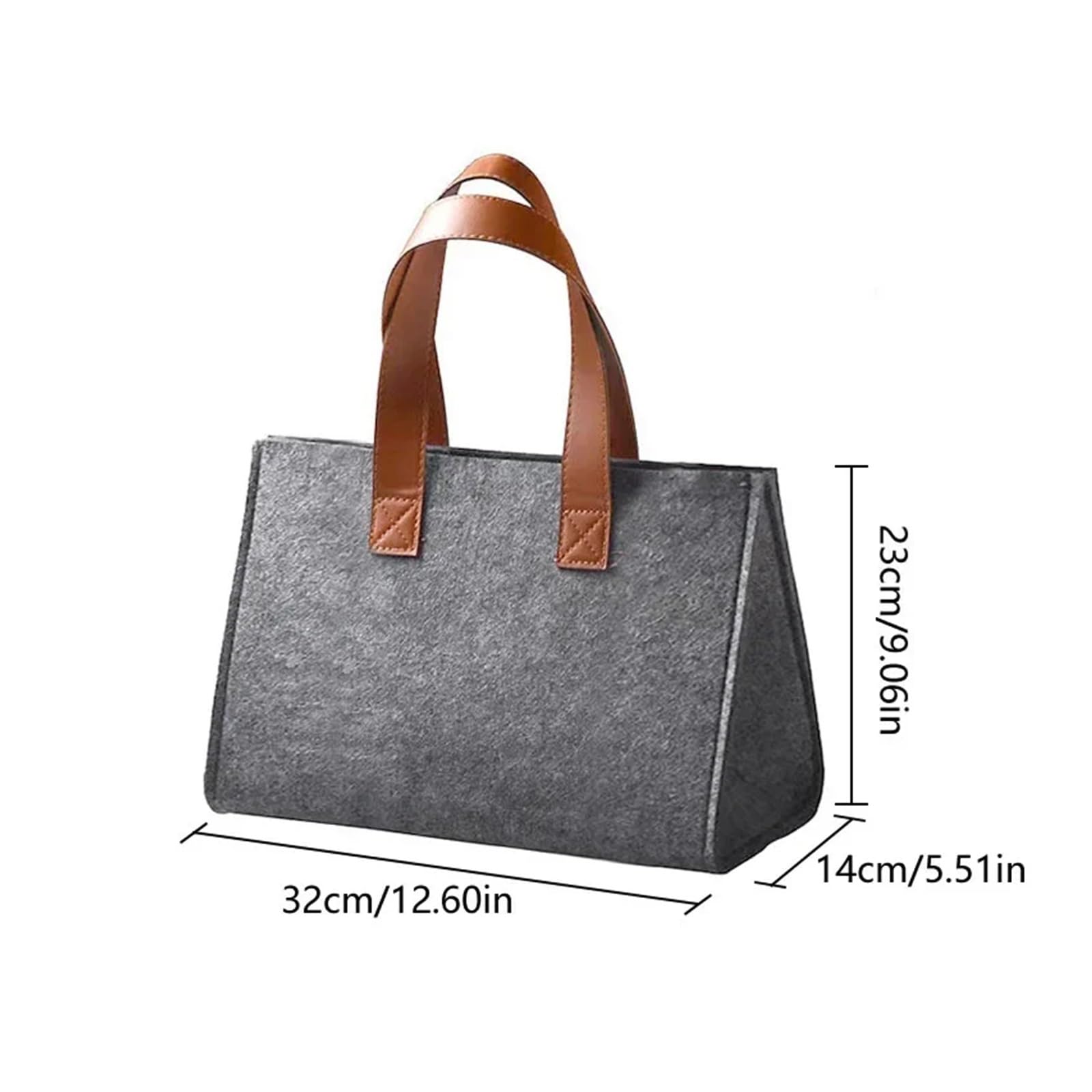 Felt Wool Tote Bag Shopping Bag Felt Storage Bag Handbag Large Capacity Laptop Shoulder Bags Shopping Bags Storage Supplies(M)