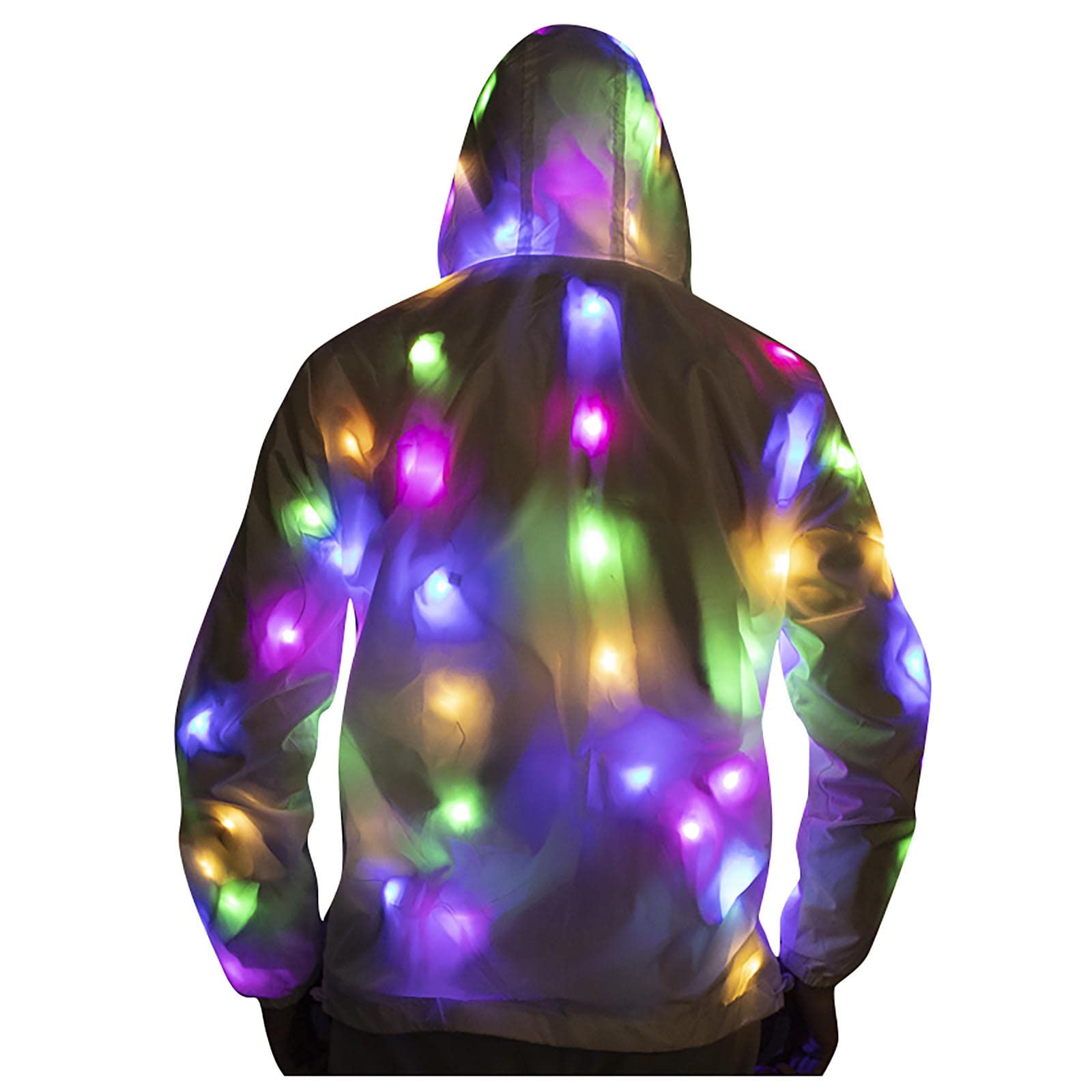 Mens Faux Fur Led Jacket Light Up Winter Coat Outwear Desertcart