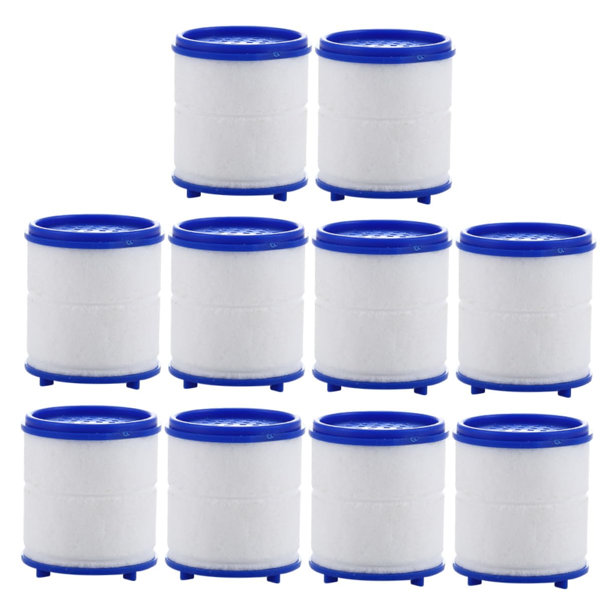 Paquete de 10 filtros de repuesto para cabezal de ducha, filtros de agua de algodón PP para eliminar polvo y sedimentos, mejora la calidad del agua y fácil mantenimiento para la experiencia de baño en