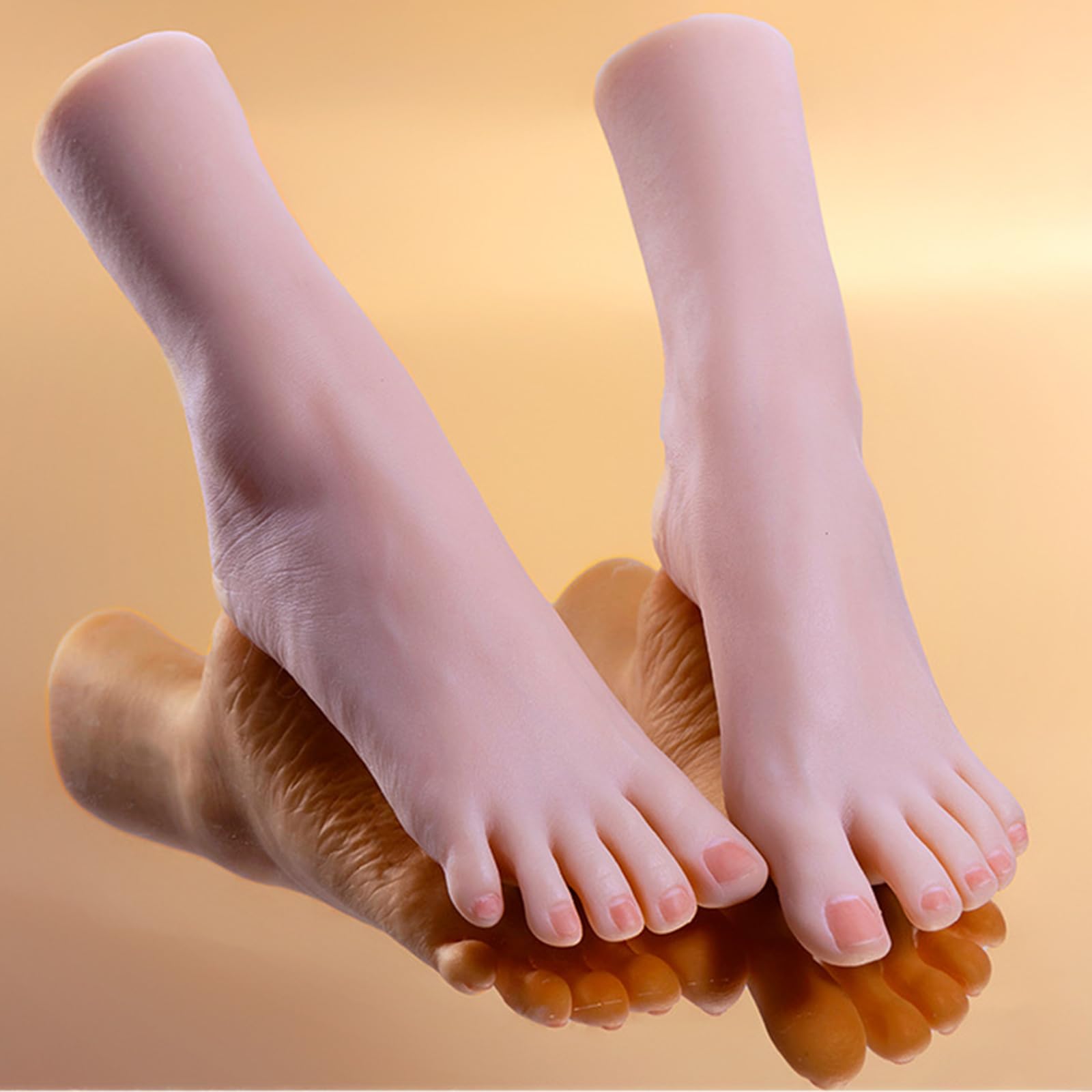 Paire de Pieds Silicone Taille 38 Femme Présentation Chaussettes