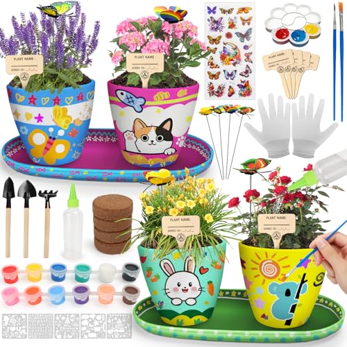 Kit peinture sur aspect céramique jardinage pour occuper intelligemment vos enfants