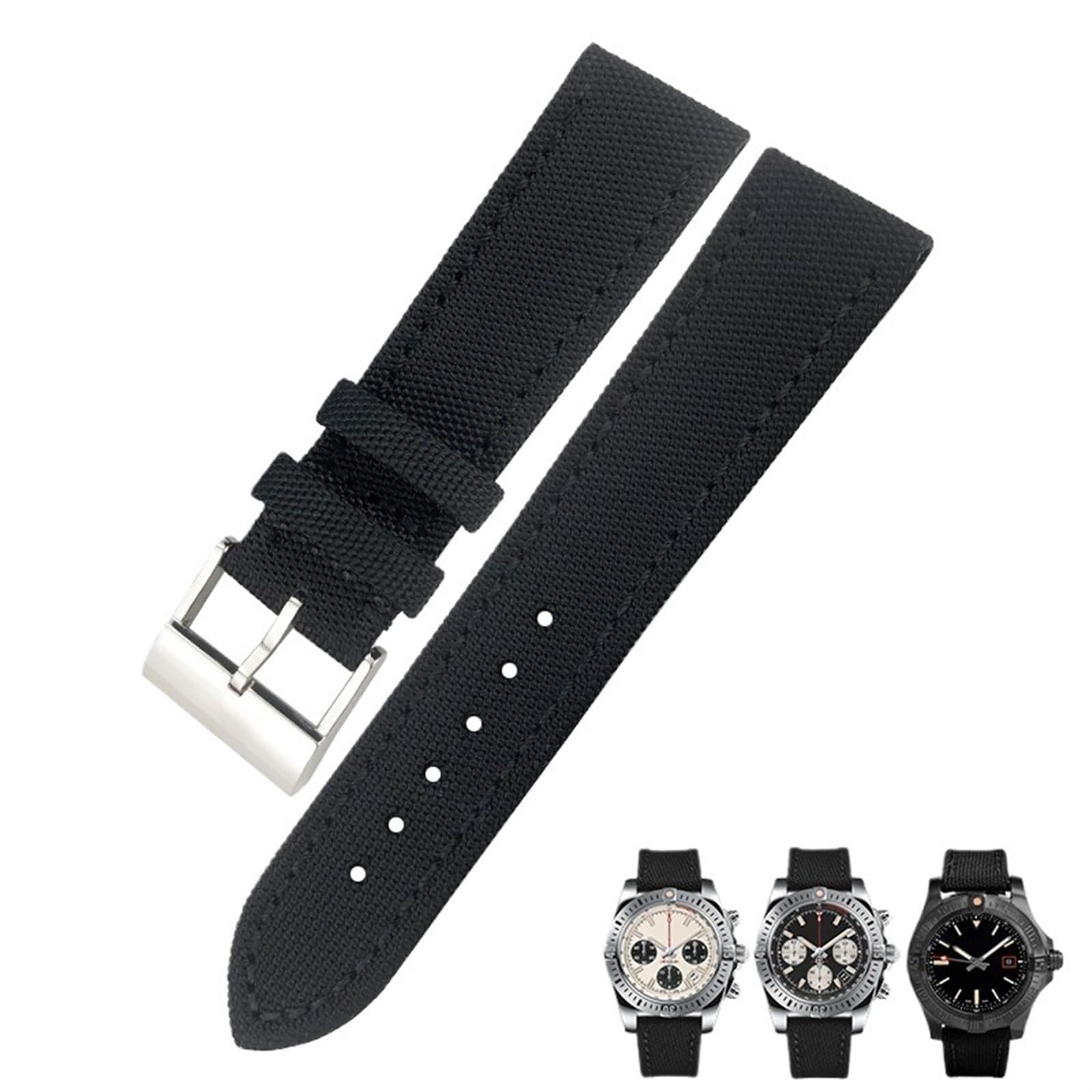 Breitling strap en nylon 22mm anti-usure pour Navitimer Belt Avenger - 8