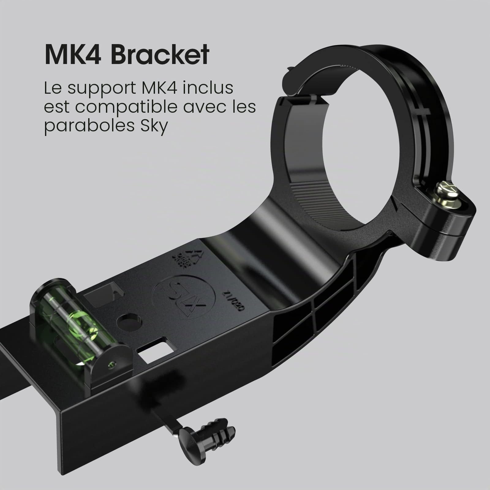 SLX LNB 4 Sorties, Tete Universelle pour Parabole avec Support MK4, Compatible avec Sky HD, Réception HD, 4K, UHD, Full HD