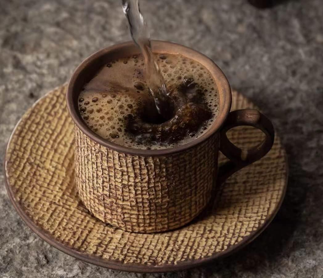 coffee cup,Tea Cups,Coffee Cup* Tea Cup and Saucer Set,Mug Ceramic Coffee Mug Italian Espresso Cup and Saucer Set Afternoon Tea Creative Tea Set Nostalgic Home Latte Cup