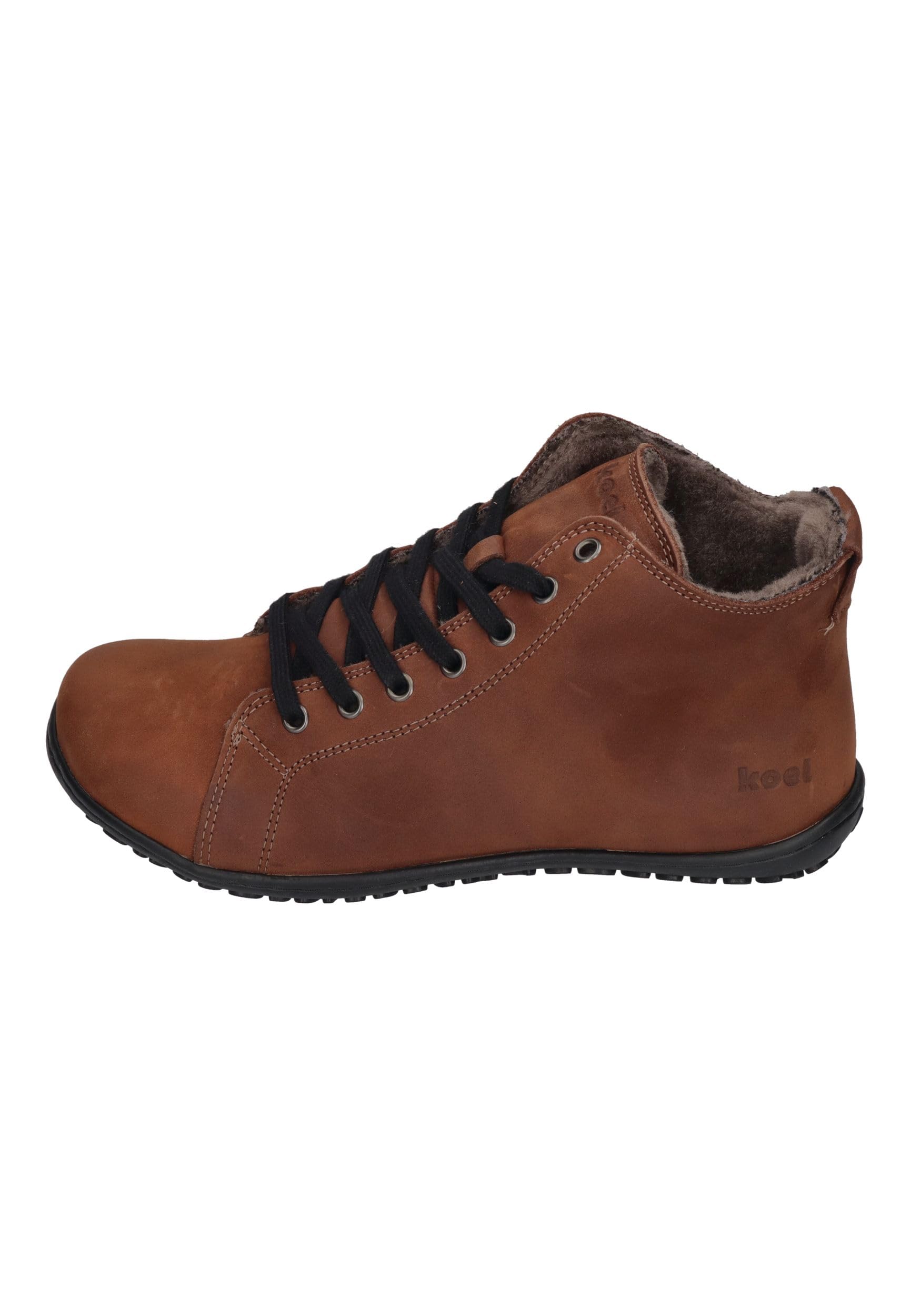 KOEL Damen Barfuß Winter Booties IVONE Lambwool Chocolate