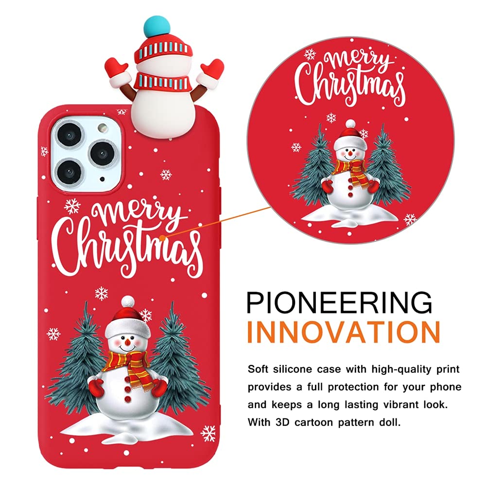 Yoedge 2 Pezzi Natale Cover per iPhone 17 Pro 6,3, Trasparente Custodia Morbida Silicone con Addobbi Disegni ModelloAesthetic Regalo Donna Christmas Case per iPhone 17 Pro, Albero di Natale