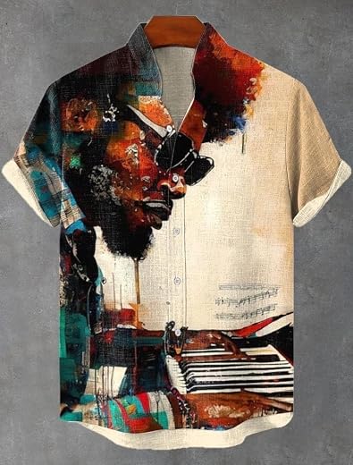 Men’s Digital Printed Elastane Shirt | Stretchable Casual Half Sleeve Shirt for Men | Premium Soft Fabric Stylish Summer W...