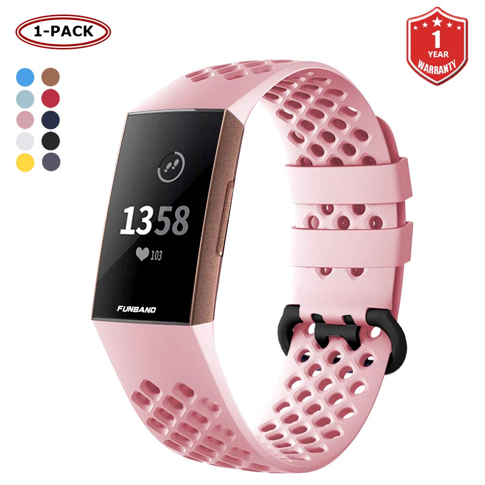 FunBand Fitbit Charge 3/Charge 4 Correa, Edición Especial Soft Silicona Deportes Recambio de Pulseras Ajustable Reemplazo Accesorios para Reloj Fitbit Charge 3/Charge 4 — view 17