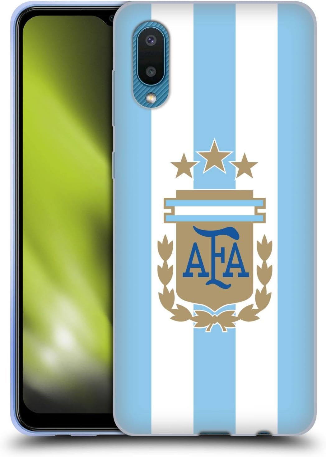 Head Case Designs Officially Licensed Argentina National Football Team Home 2024/25 Crest Kit Gel Case [Military Grade Protection] Compatible With Samsung Galaxy A02/M02 (2021)