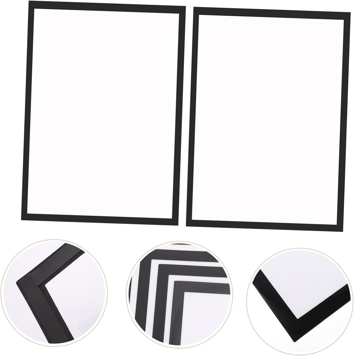Mobestech 4Pcs Magnetic Picture Frames Self Adhesive Photo Display for Home Refrigerator Office Material for Friends and Family
