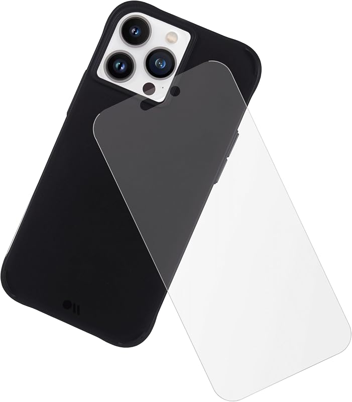 Case-Mate [3 in 1 Protection Pack - iPhone 14 Pro Max Case (Tough Black), Tempered Glass & Lens Protector-15ft Drop Protection, Compatible with MagSafe & Wireless Charging - Shockproof Anti Yellowing