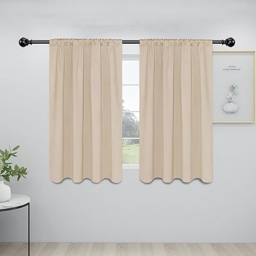 Miniatura 24 de Easy-Going Cortinas opacas con bolsillo para barra para dormitorio, cortinas de ventana para oscurecer la habitación para sala de estar, cortinas de