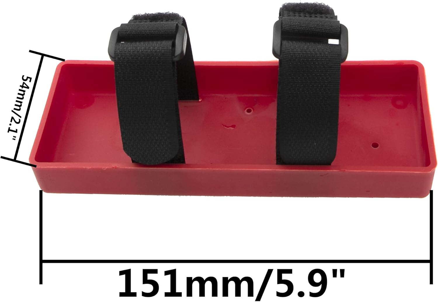 1Pcs ShareGoo Plastic RC Car Battery Tray Case for 2S Lithium & 7.2V NiMH Battery Compatible with Axial SCX10 RC4WD D90 Traxxas TRX-4 1/10 RC Car (Red)
