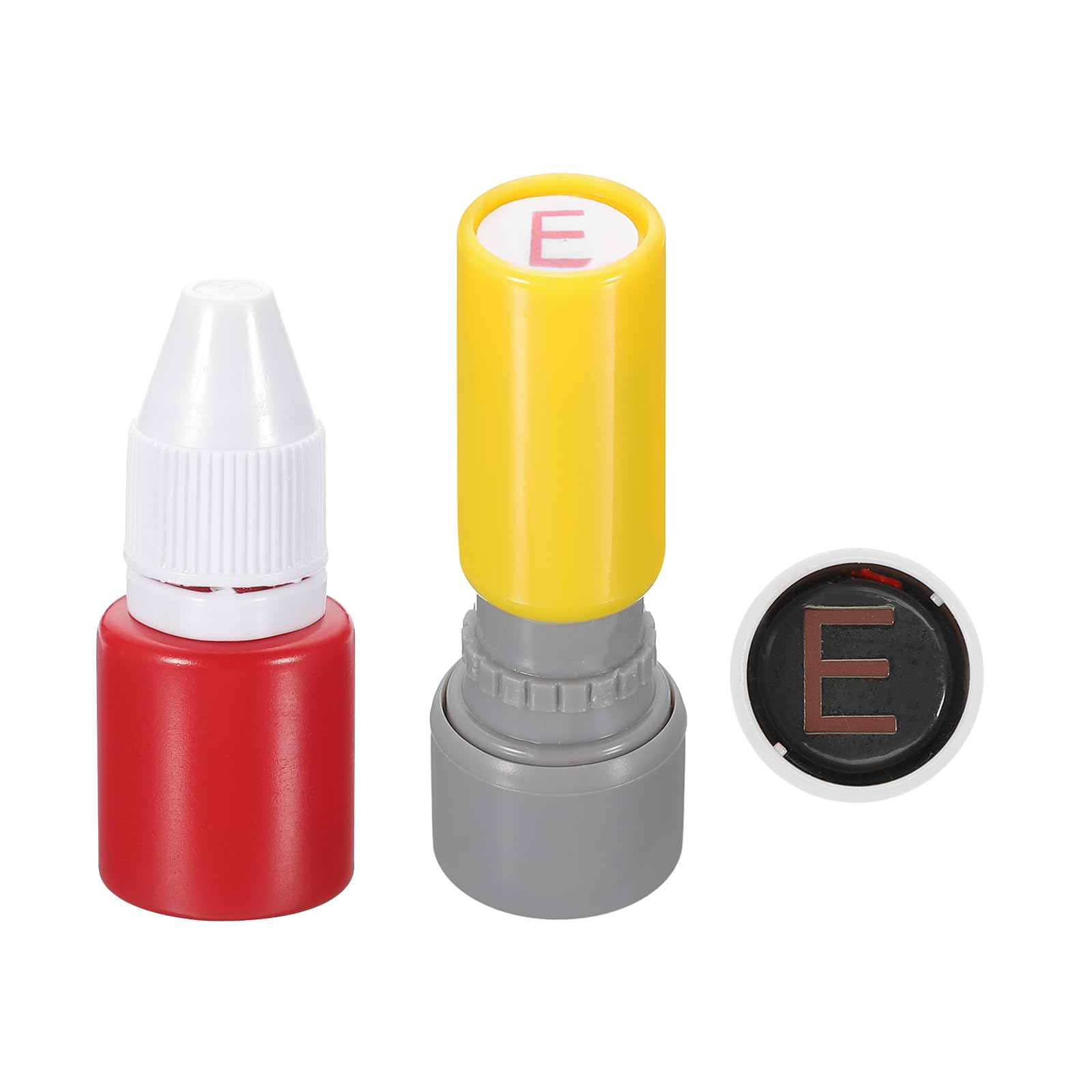 PATIKIL Letter Stamps Self Inking, Character E 7mm Alphabet Teacher Stamp Initial Stamp Mini Ink Stamp with Refill Ink for Class Notebook Scrapbooking