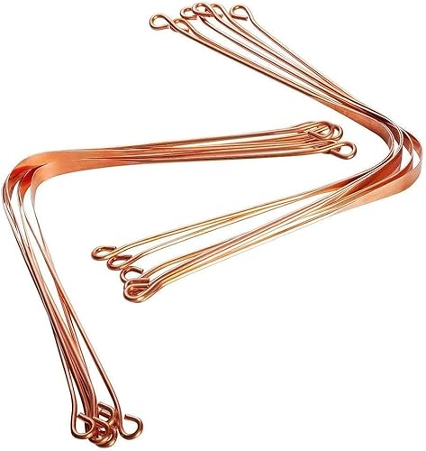 Miniatura 3 de Limpiador de lenguas de cobre puro, raspador ayurvédico para hombres y mujeres, juego de 12