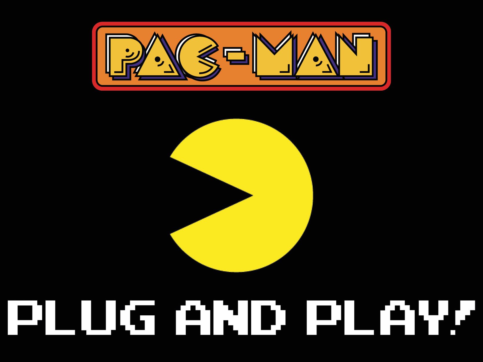 Fizz Creations Pac-Man Plug & Play: Console Arcade Retrò Con Joystick Wireless E Cavo HDMI, Gioco Incluso
