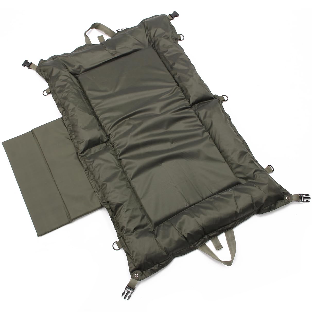 Beanie Unhooking Mat Padded Carp Fishing Mat with Pegging Points Kneeling Pad Lightweight, Compact Design for Specimen Fish Protection 104 x 64cm