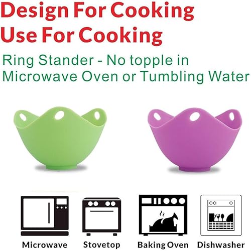 Miniatura 2 de Huevo escalfador de silicona con fondo plano de silicona para huevos escalfados Huevos Huevo Huevo Huevo Huevo Mordedura Huevo Maker Pequeño Tazón