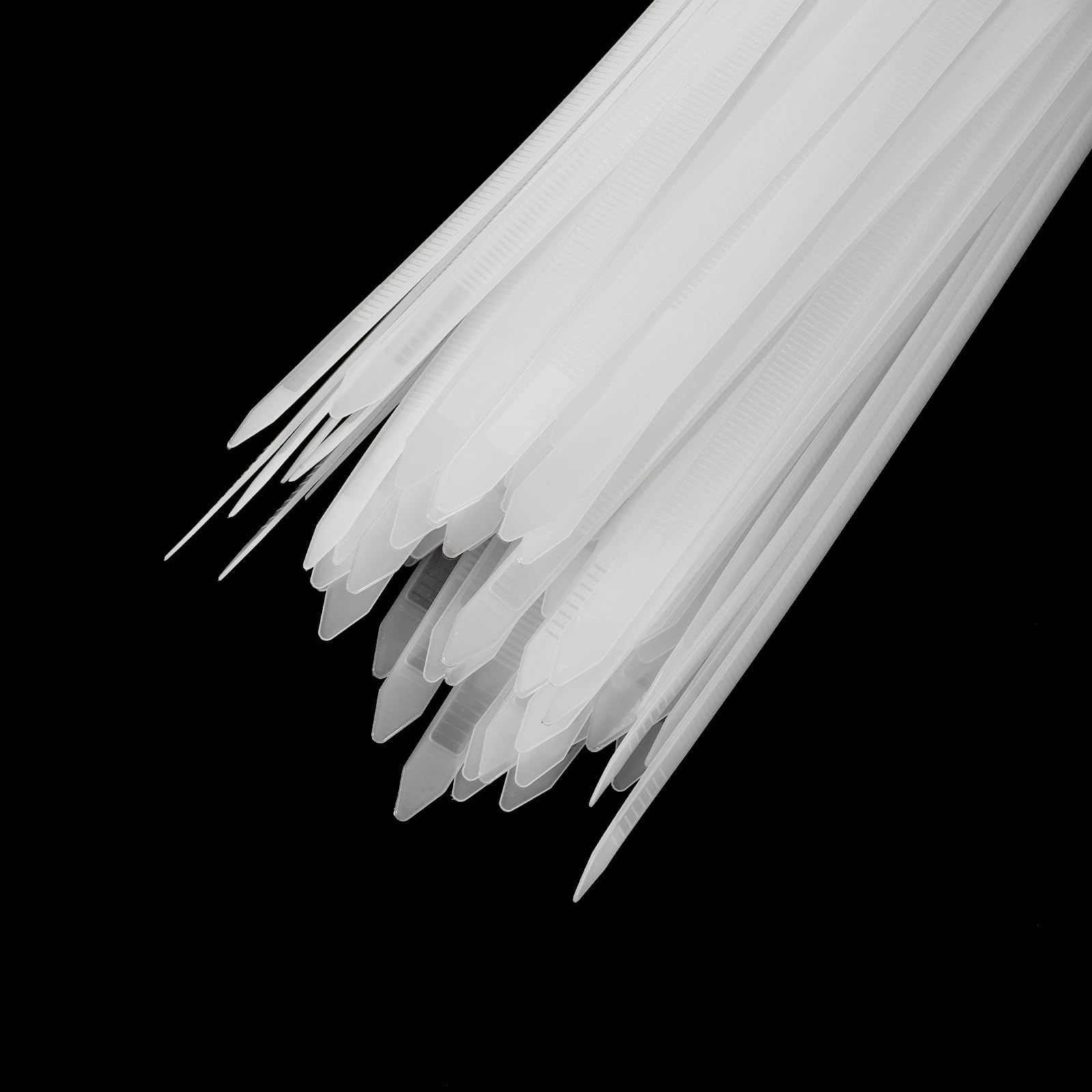 QUARKZMAN 100pz Fascette Stringicavo in Nylon Extra Lunghezza 40cm/16" 176 Lbs Auto-Bloccanti per Gestione Cavi, Bianche