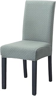 PETCUTE Fundas para sillas de Comedor Universal Protectores de sillas de Cocina Fundas para sillas Modernas Respaldo Alto Verde 6 Piezas