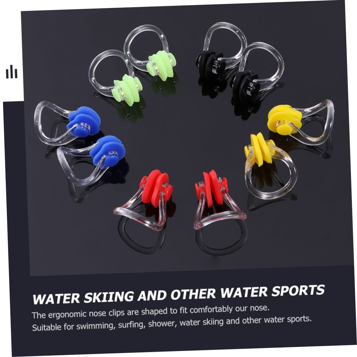 BESPORTBLE Clip per Naso in Silicone da Nuoto Stringinaso Impermeabile a Propano per Il Campeggio Pinze per Il Naso da Nuoto Tappi per Il Naso dell' Gel di Silice