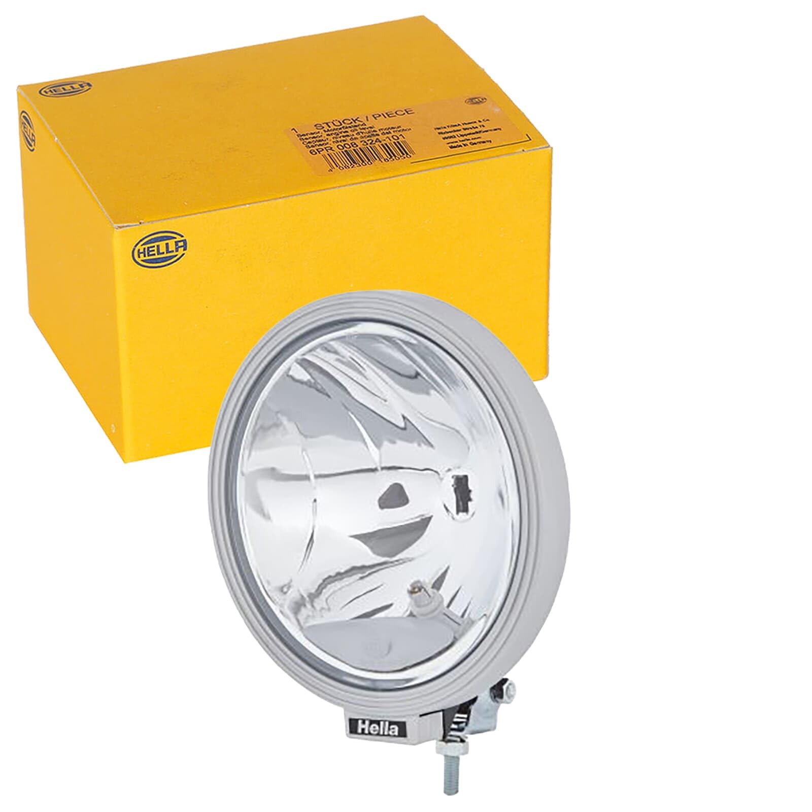 HELLA Halogen Reflektor dalekosiężny - Rallye 3000 - 12V / 24V - okrągły - Liczba referencyjna: 37.5 - Szyba rozpraszająca gładka - przezroczysty - z lewej/z prawej - 1F8 006 800-311