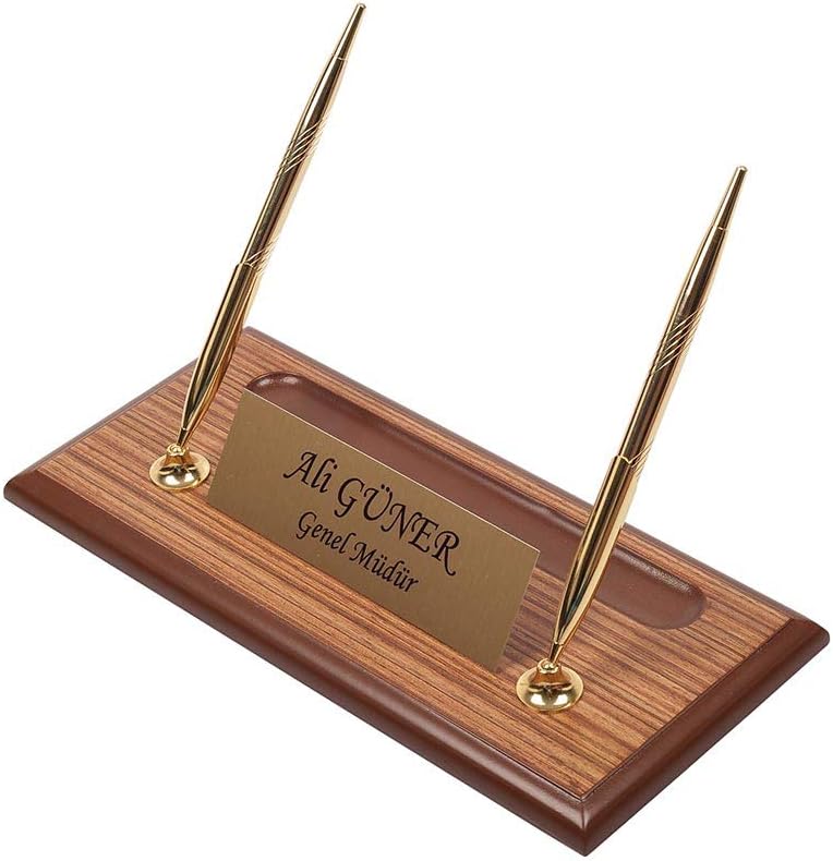 Wooden Desk Set - Desk Organizer Set - 11 Accessories - Desk Office Organizer - Document Tray - Office Desk Accessories - Desk Pad - Desktop Storage - 11 PCS (Brown)