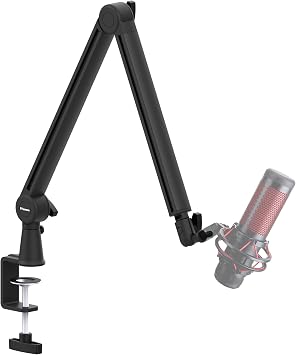 Microphone Arm, 360Rotatable Broadcasting Boom Arm,Premium Microphone Boom Arm with Cable Management, Mic Boom Arm for Podcasts, Streaming, Gaming, Home Office, Recording