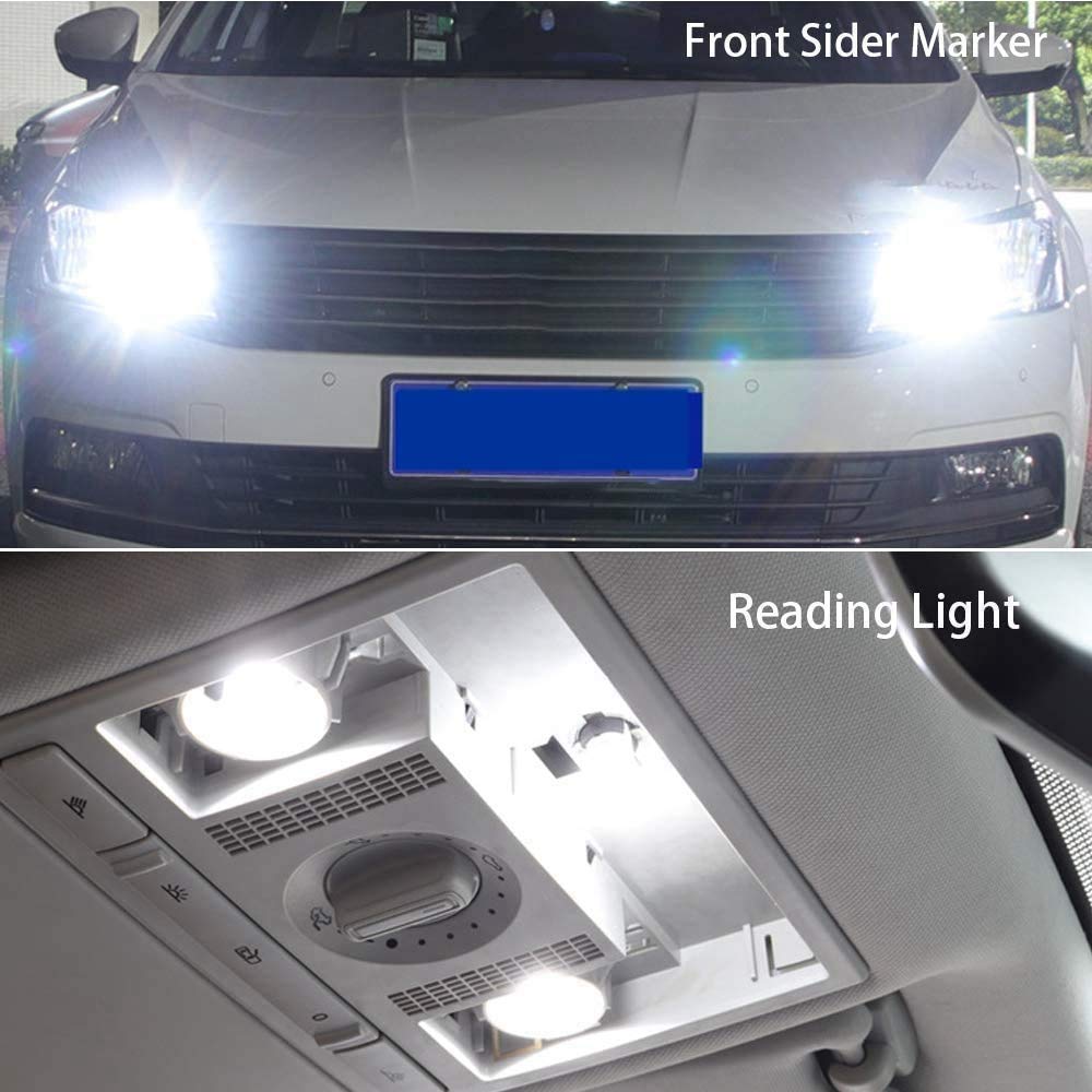 10 . 6000K Canbus T10 168194 W5W licencja domowa boczna żarówka LED biała