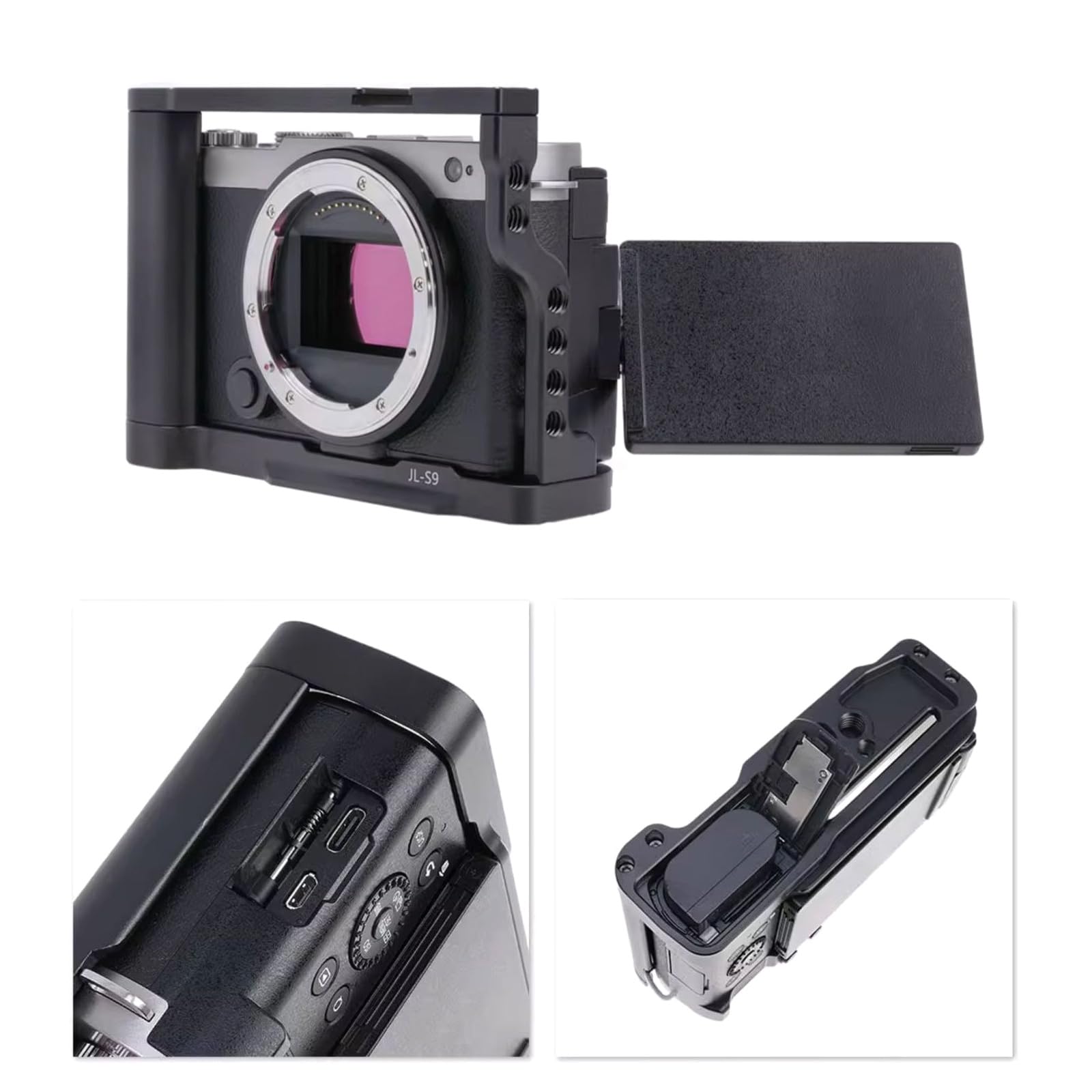 Gabbia per conigli in metallo, alloggiamento in metallo, accessori per fotocamera d'azione, attrezzatura fotografica, attrezzatura per video take