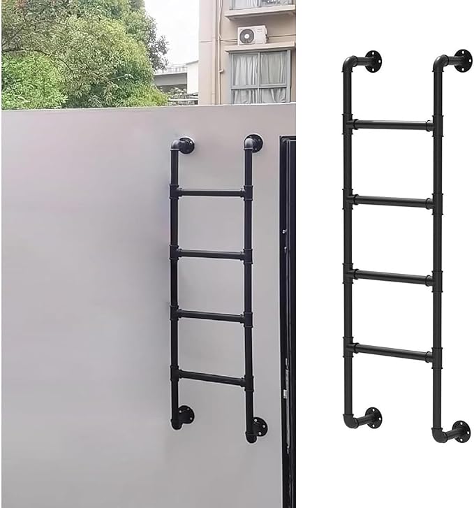 AYVADA Motorhome Bunk Bed Ladder Black Basement Window Manhole Exit