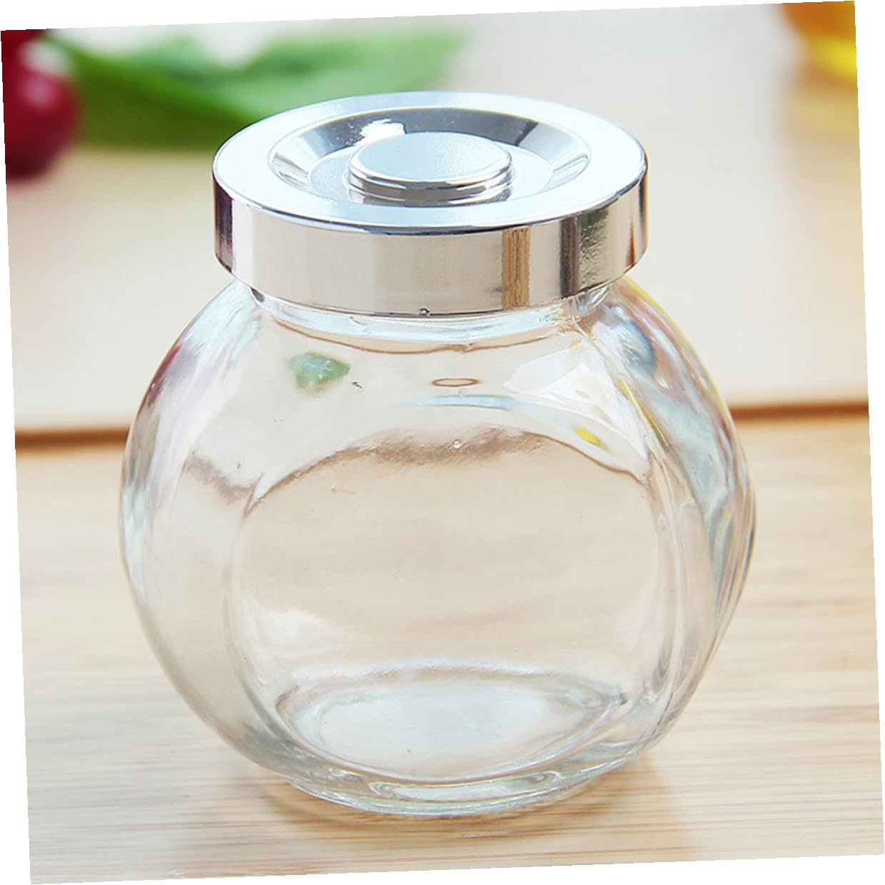 MAGICLULU Set di 8 Barattoli in Vetro Trasparente per Alimenti Chiusura Ermetica, Leggeri per Conservare Frutta Secca e Cereali in Cucina