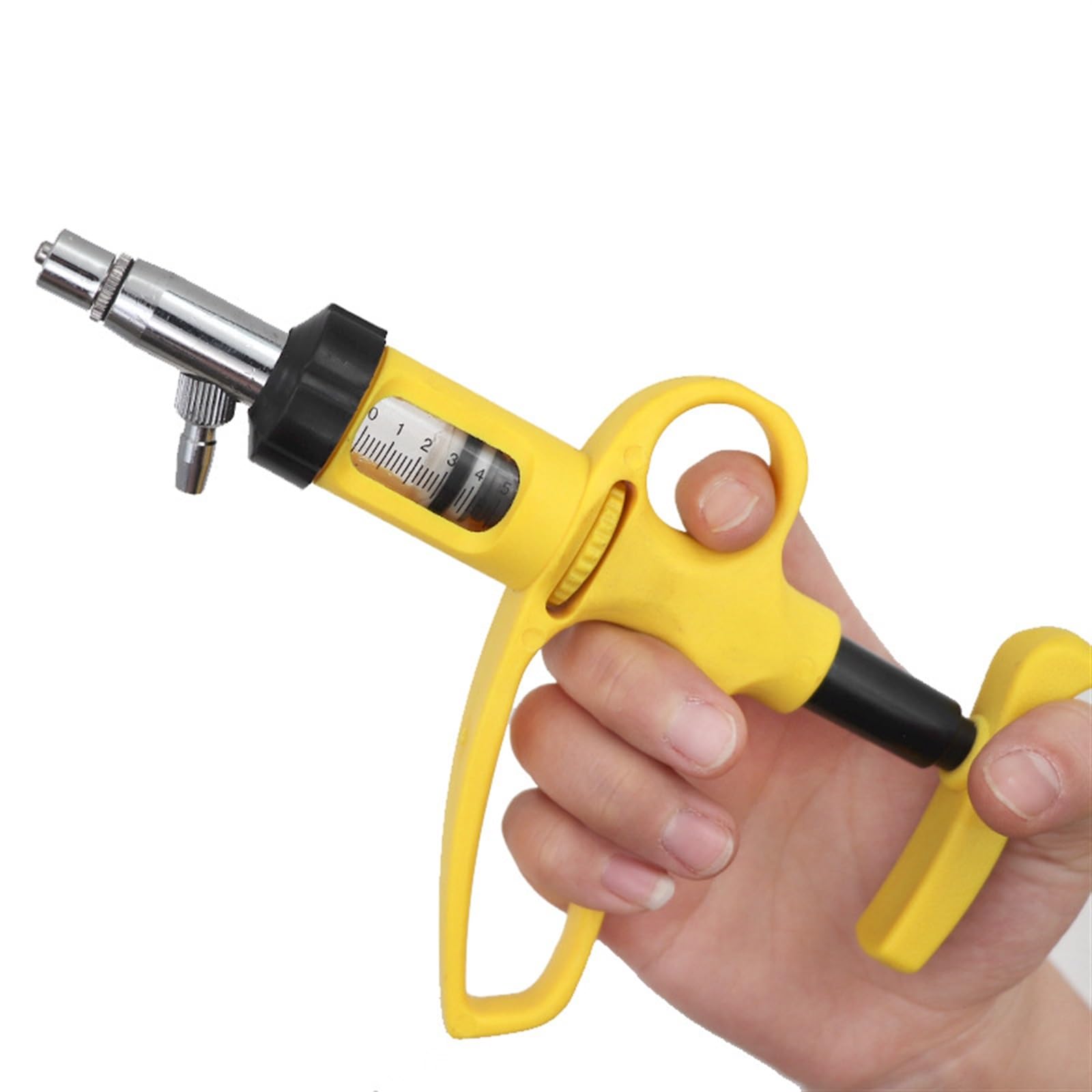 Whipin One Color 5/10Ml Livestock Syringe Injector, Adjustable Livestock Injection Gun With Scale, Continuous Animal Livestock Veterinary Feeding Gun Drencher Filling Device, For Poultry Chicken Pig Sheep Cow ( Size :