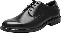 Bruno Marc Men's Derby Oxford Dress Shoes - Perforated Faux Leather Lace-Ups with Cushioned Comfort for Business & Formal Wear
