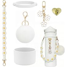 Insulated Water Bottle Accessories Set,Including Water Bottle Handle Strap,Siliocne Boot,Keychain Charms,for12,14,16,18,22,24,32,40oz,for Hydro Flask,Iron  Flask,ThermoFlask