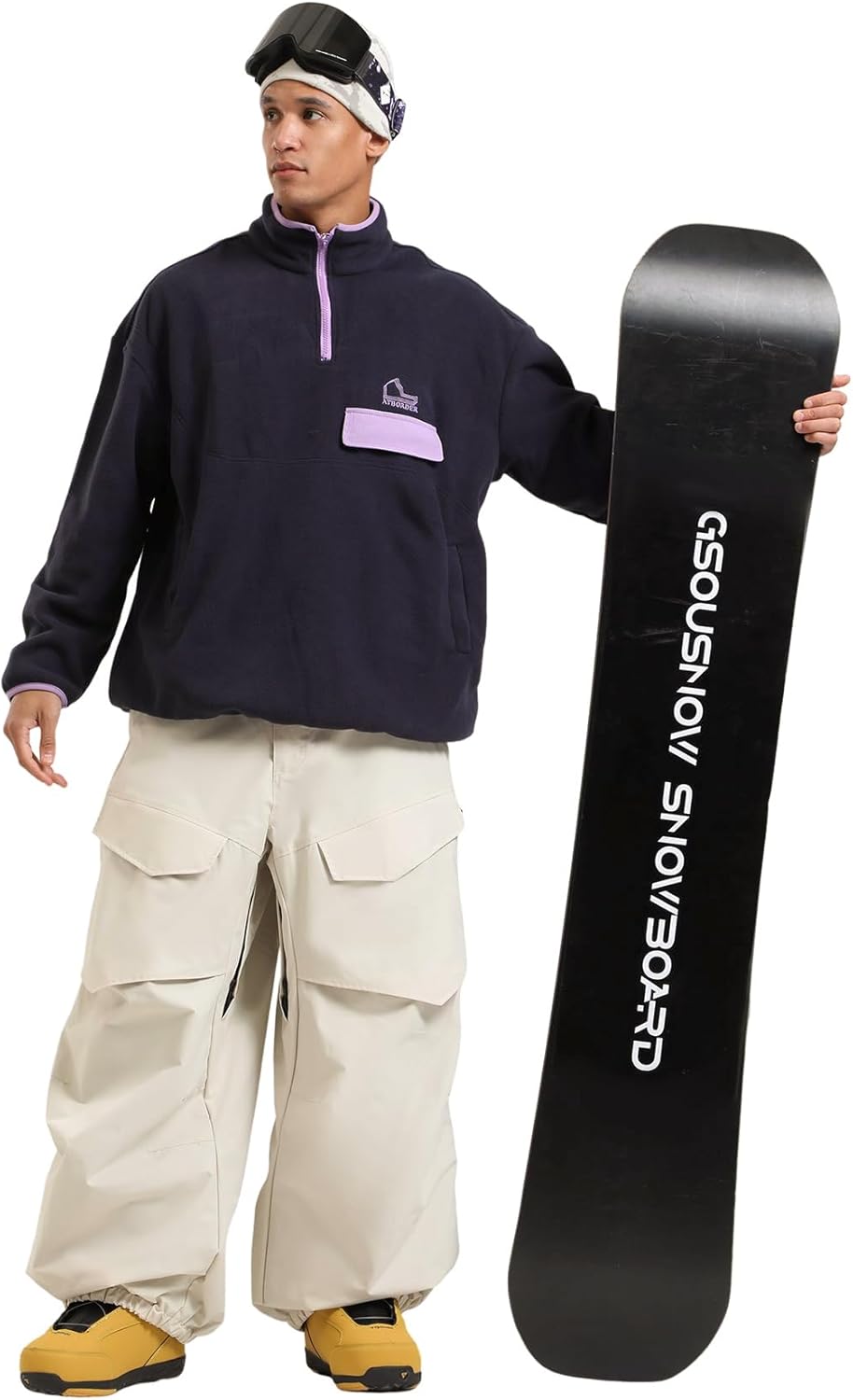 GSOU SNOW Men Snow Pants Baggy Snowboard Pants Women Ski Pants Sport Insulated Loose Waterproof Windproof Winter Hiking Warm - Image 8