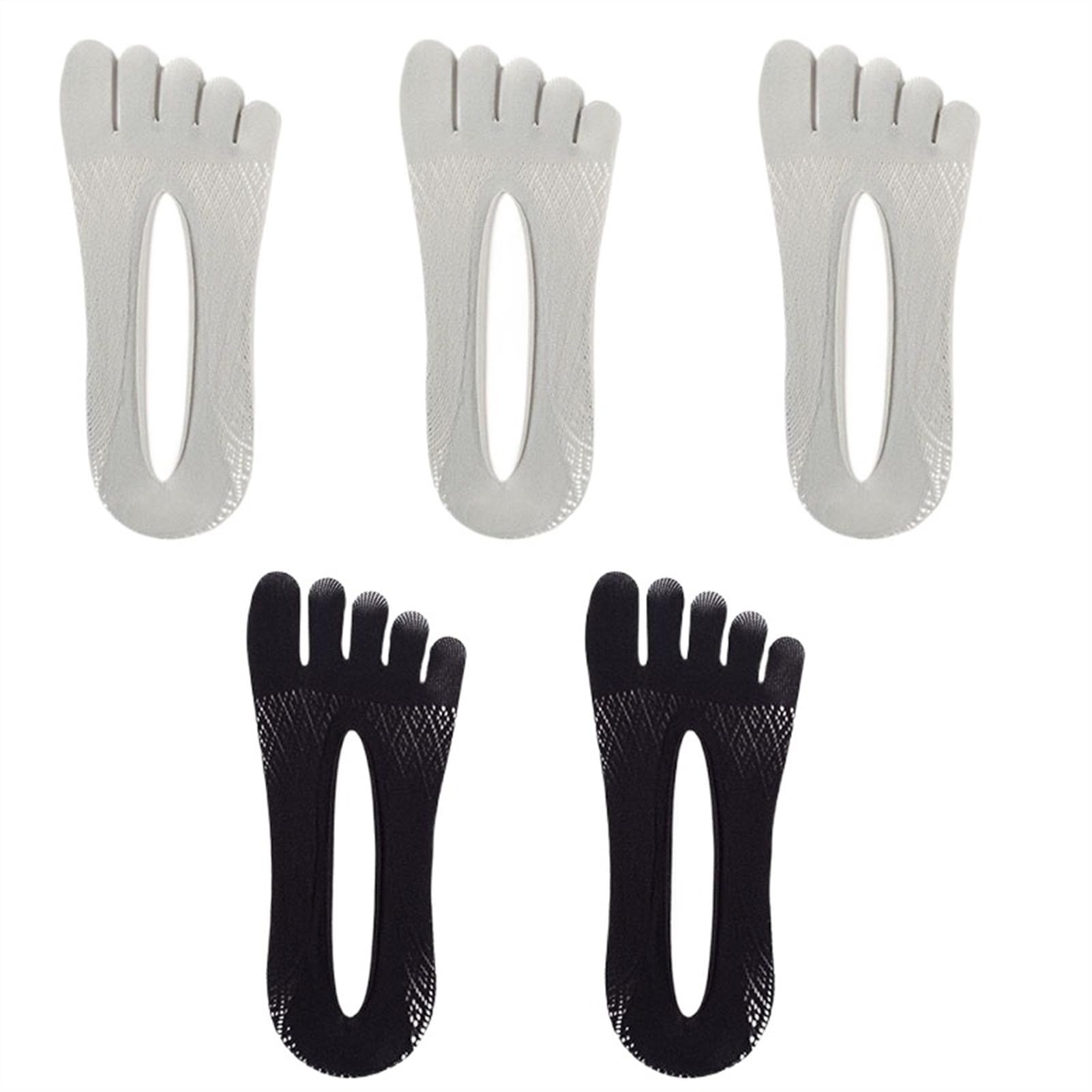 ERICAT 5 pares de calcetines de verano para hombre, ultrafinos, transpirables, invisibles, calcetines tobilleros para hombre, 5 pares-5, EU 37-45