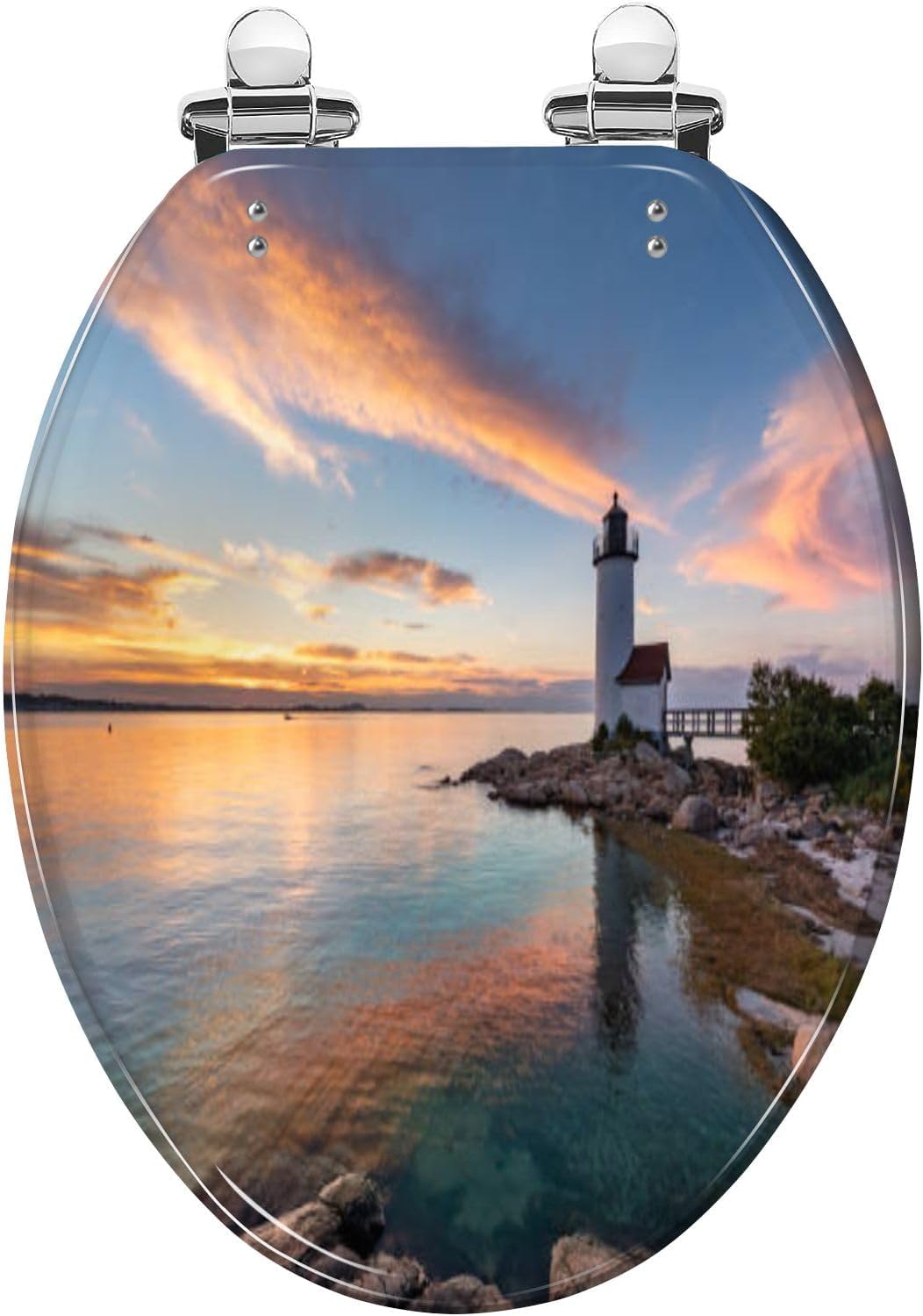 Elongated Toilet Seat Annisquam Lighthouse Resin Toilet Seat Quietly