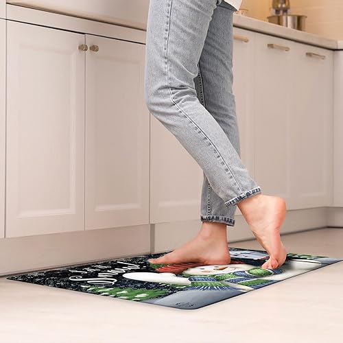 Miniatura 2 de Snowtime Snowman Winter Comfort Mat 30" x 18" Briarwood Lane