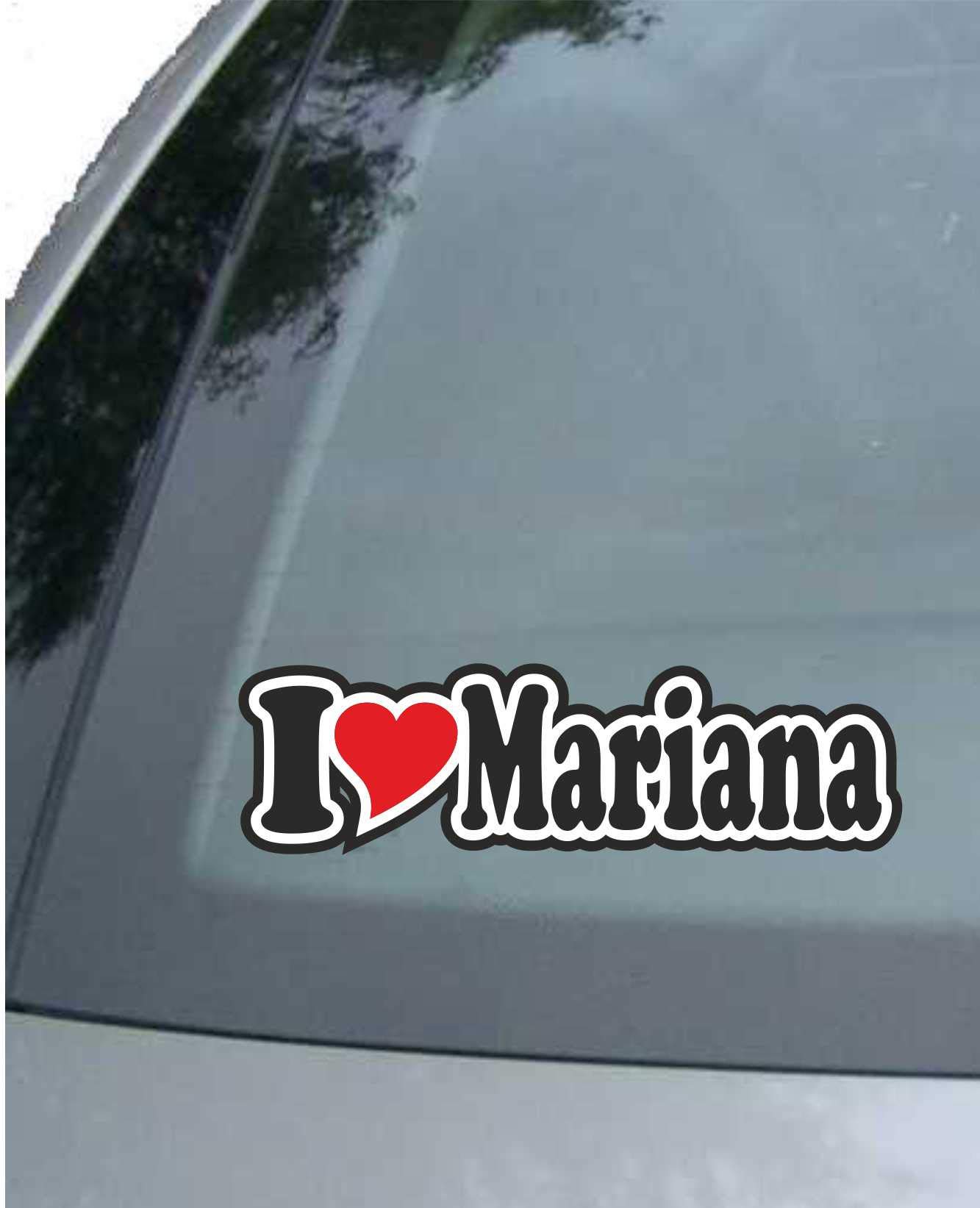 Adesivo Auto I Love Heart 15 Cm - Personalizzato I Love Carmen - Sticker In Vinile - 4