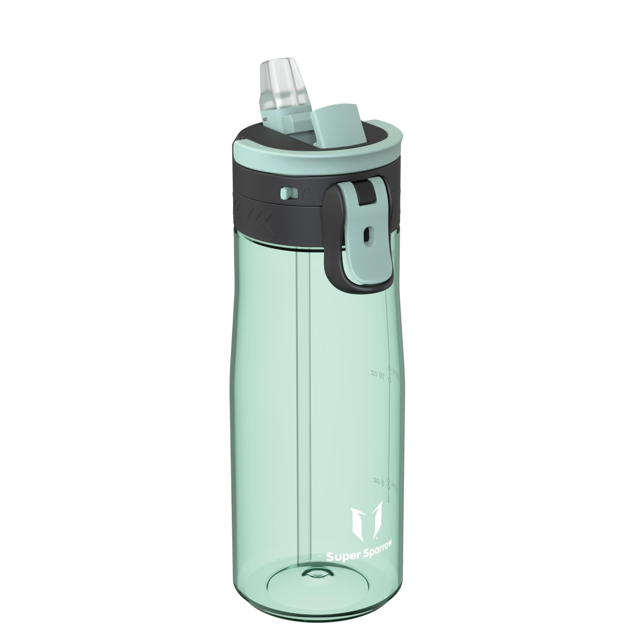 Sparrow Borraccia - 500ml, 750ml, 1L - TouchFlow Bottiglia Senza BPA - Senza Perdite Borraccia Cannuccia - Borracce Sportiva Flusso Rapido Con Un Clic per Scuola, All'aperto