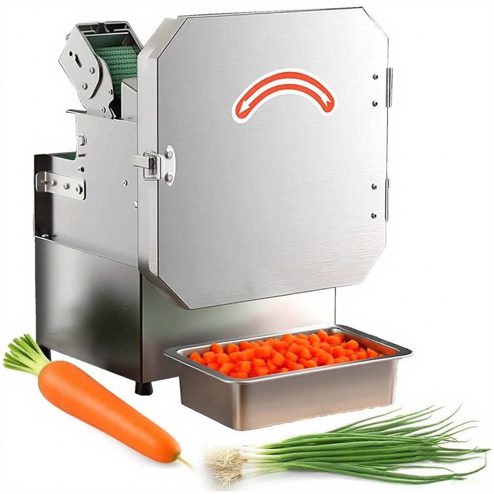 Cortadora Eléctrica De Verduras De 200 W Con Grosor Ajustable De 1,5 a 35 Mm, Para Cebollino, Cebolleta, Judías Verdes, Pica 150 Kg De Verduras Por Hora. Uso Doméstico Y Comercial